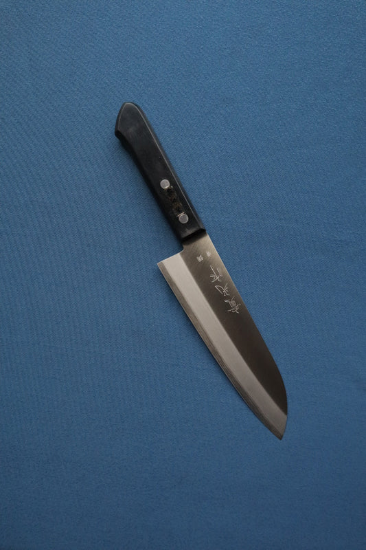 Santoku Acero Azul 2 Sakai Jikko Tsuba Nashi