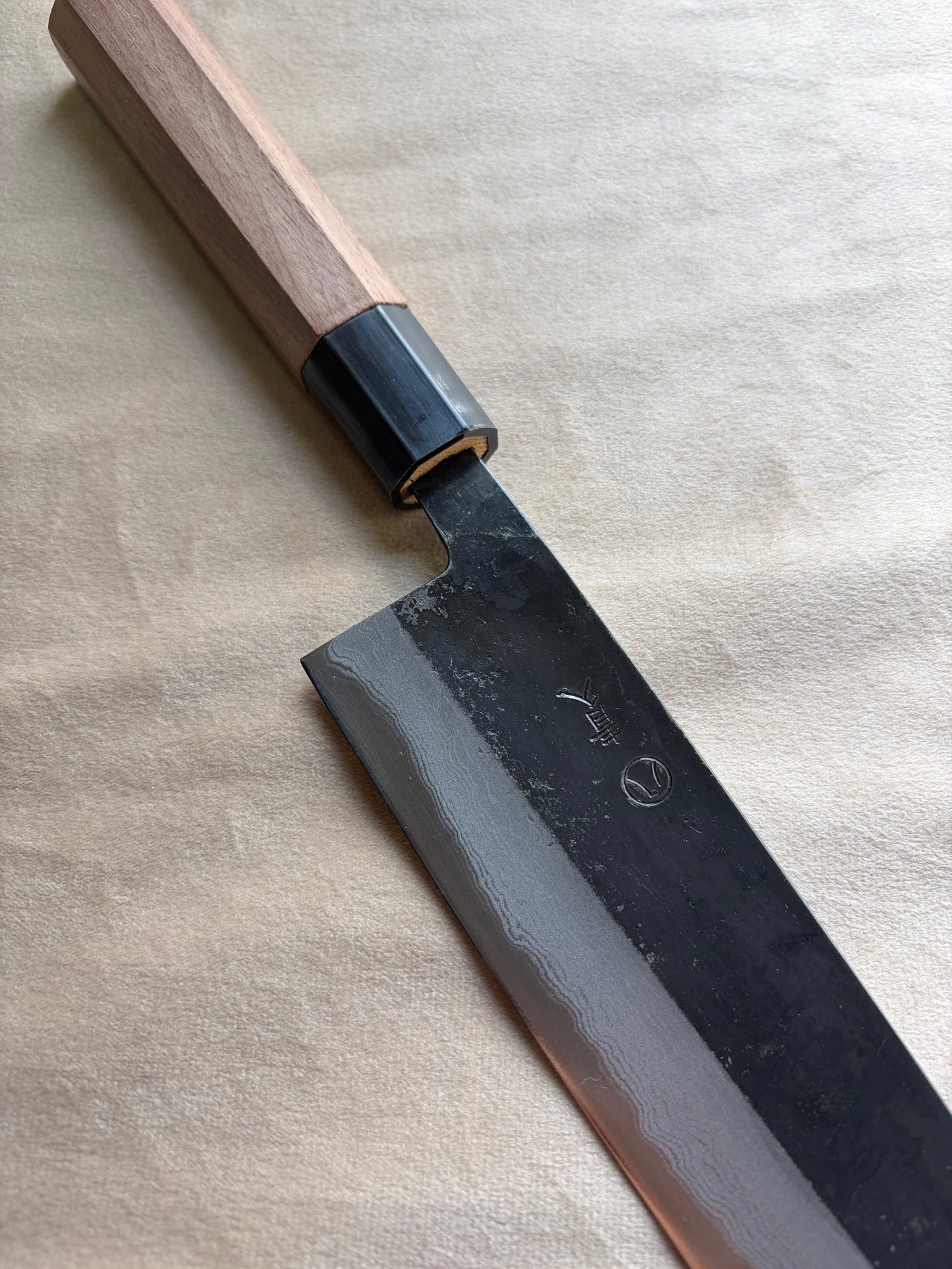 Kurouchi Gyuto 210mm DAMASCUS Acero Azul